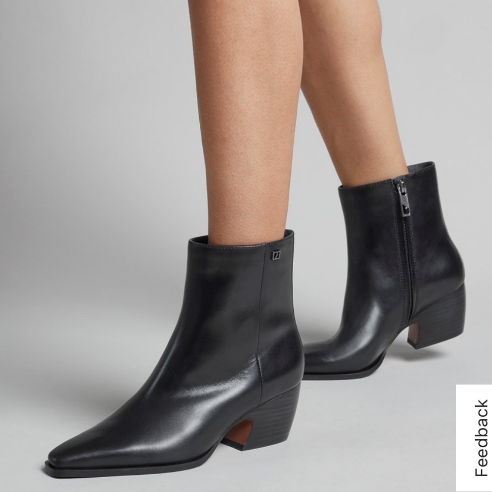 Franco sarto Franco Vivian bootie leather black boots